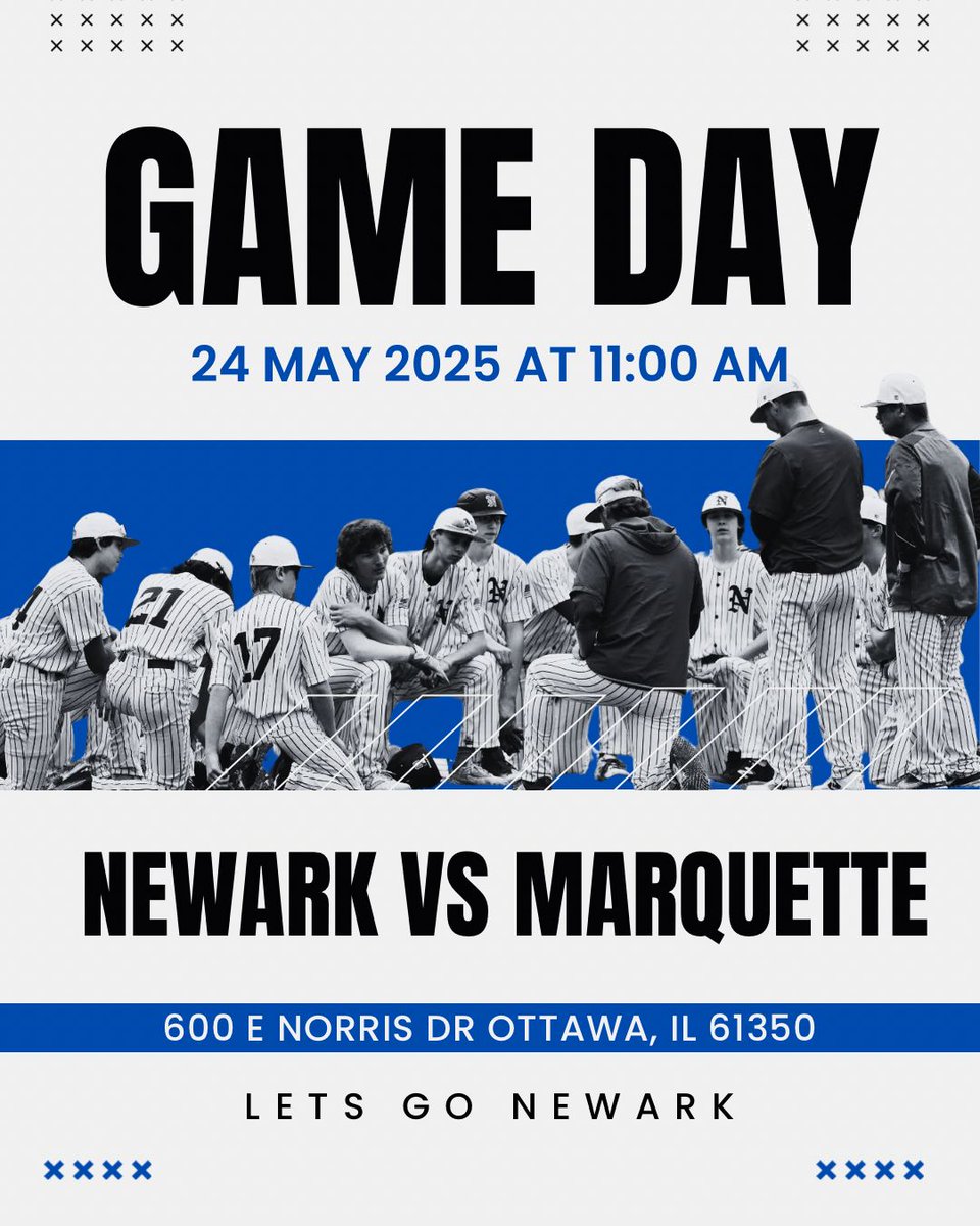 🔥⚾️ Game Day Alert ⚾️🔥 

Regional Championship! The Newark Norsemen are hitting the road to face off against the Marquette Academy Crusaders🏟️

🗓️Today
⏰11:00 AM
📍600 E Norris Dr Ottawa, IL 61350

Let’s show out for our Norsemen! 🏆