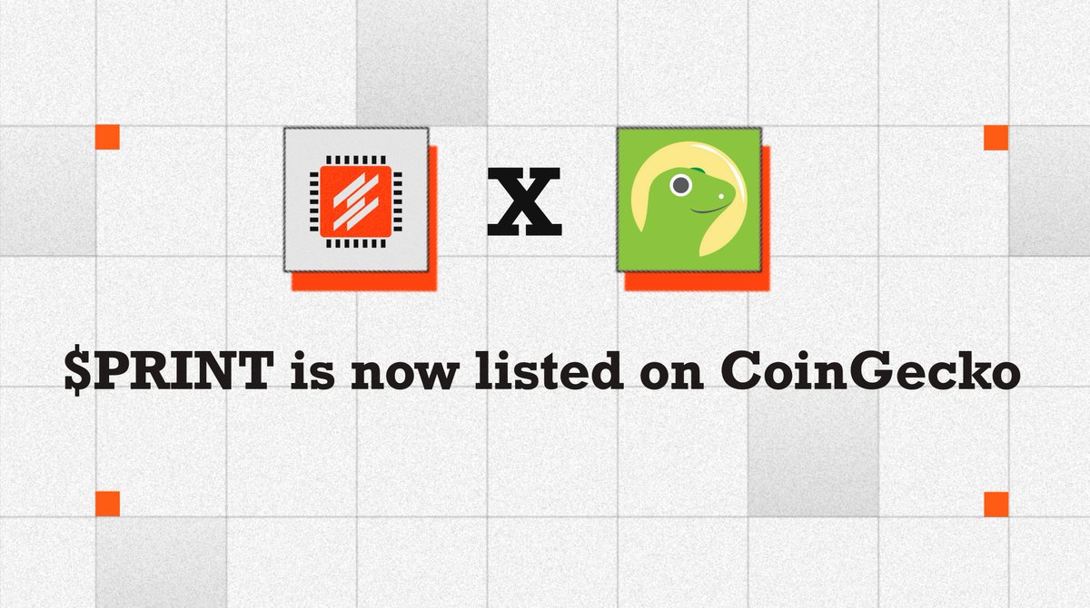 $PRINT is now listed on CoinGecko!

Link: coingecko.com/en/coins/print…