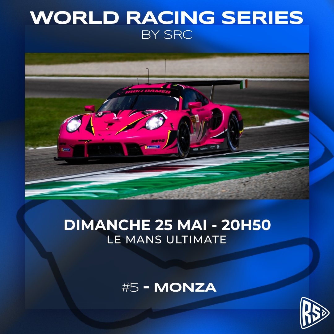 La 5ème manche du World Racing Series by SRC habituellement diffusée par <a href="/Hilliuss/">Hilliuss</a>, sera exceptionnellement diffusée sur notre chaîne ce soir dès 20h50 --> twitch.tv/racestarttv

Au programme : un sprint d'1h entre LMP2 et GT3 sur le circuit de Monza !

#simracing #lmu