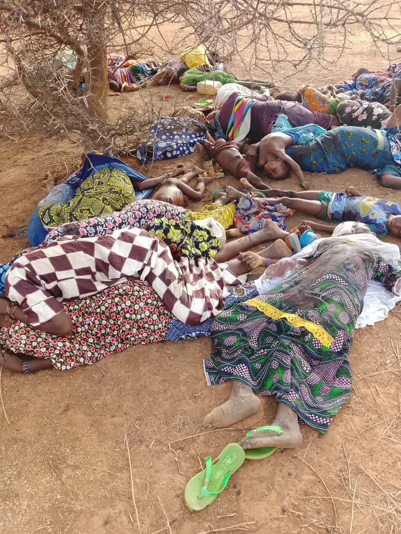 Lefilsdumaure's tweet photo. Peut on rester indifferent a ces massacres au #BF.
Des actes barbares perpetres par le retour du convoie militaire entre #Dorigorgadji #Arbinda.
#soyonshumains https://t.co/mIJvKvVW1x