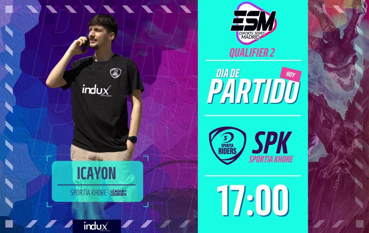 KHORE GAMING x SPORTIA RIDERS (@sportiariders) on Twitter photo ๐ ๐ฎ๐๐ฐ๐ต๐๐ฎ๐ || ๐๐ข๐
Sportia Pick-Ups estรก de vuelta, presentamos el nuevo roster del dรญa:
๐ <a href="/MadridinGame/">Madrid in Game</a>
โฐ 17:00
๐ <a href="/KingsBlade_lol/">Kingsblade</a>
๐ฟ <a href="/Regi1708/">Regi ๐ช๐ฆ๐จ๐ฟ</a>
โ๏ธ <a href="/ninnno__/">nino๐ฑ</a>
๐น <a href="/Aleykxar/">Phc</a>
๐ซ <a href="/relevant_e/">Carlos 'eRelevant'</a>
๐ผ <a href="/IvanCayonh/">Cayon๐ข</a>
#NoSPKNoParty ๐ ๐ ๐ฎ๐๐ฐ๐ต๐๐ฎ๐ || ๐๐ข๐
Sportia Pick-Ups estรก de vuelta, presentamos el nuevo roster del dรญa:
๐ <a href="/MadridinGame/">Madrid in Game</a>
โฐ 17:00
๐ <a href="/KingsBlade_lol/">Kingsblade</a>
๐ฟ <a href="/Regi1708/">Regi ๐ช๐ฆ๐จ๐ฟ</a>
โ๏ธ <a href="/ninnno__/">nino๐ฑ</a>
๐น <a href="/Aleykxar/">Phc</a>
๐ซ <a href="/relevant_e/">Carlos 'eRelevant'</a>
๐ผ <a href="/IvanCayonh/">Cayon๐ข</a>
#NoSPKNoParty ๐