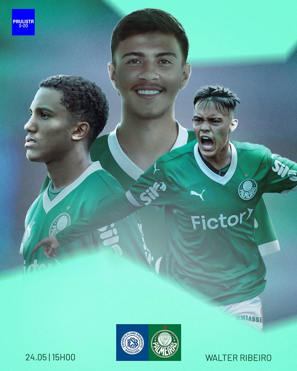 Pra manter a liderança do Grupo B do Paulista Sub-20, hoje é dia de #CriasDaAcademia! 🐷

⚽ São Bento x Palmeiras
🏆 Paulista Sub-20
🏟 Walter Ribeiro
⏰ 15h
📺 Canal Futebol Paulista, no YouTube
📰 tinyurl.com/9arjkedz