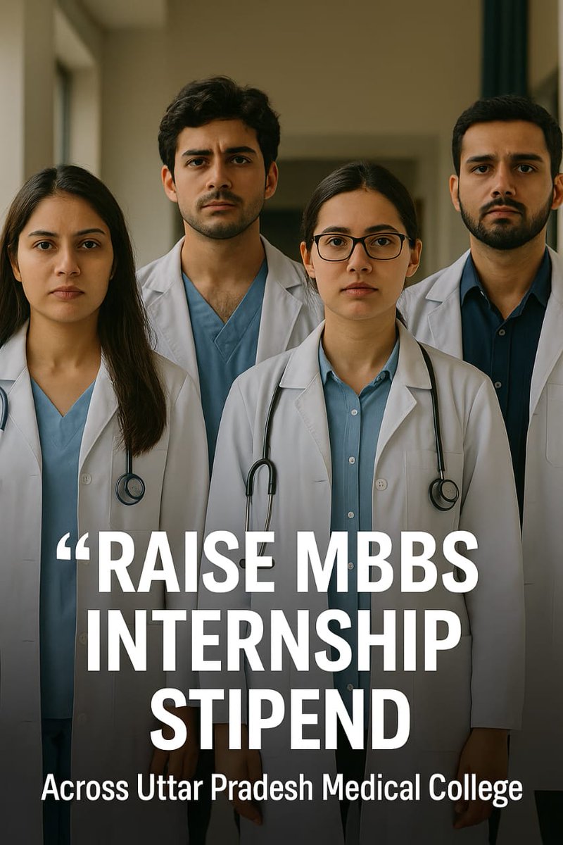 UP MBBS Interns Demand Fair Stipend

Interns in UP get just ₹12,000/month despite heavy duties. Other states offer ₹20,000–₹35,000/month.

We demand ₹26,000–₹30,000/month.
 Fair work deserves fair pay.
#FairStipendForInterns 
#EqualPayForEqualWork 
#SupportUPInterns