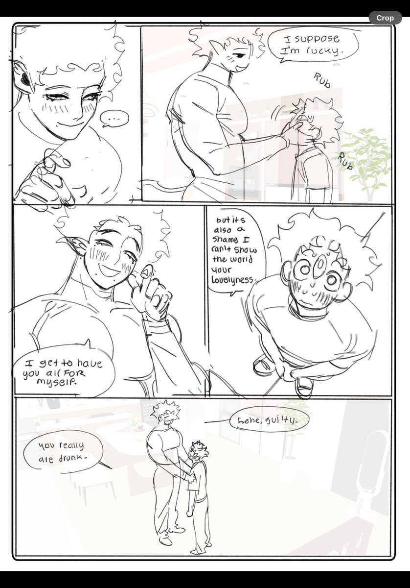 dialingnumber9's tweet image. Another version of a happy Lilith! Just a small comic of him loving someone very much