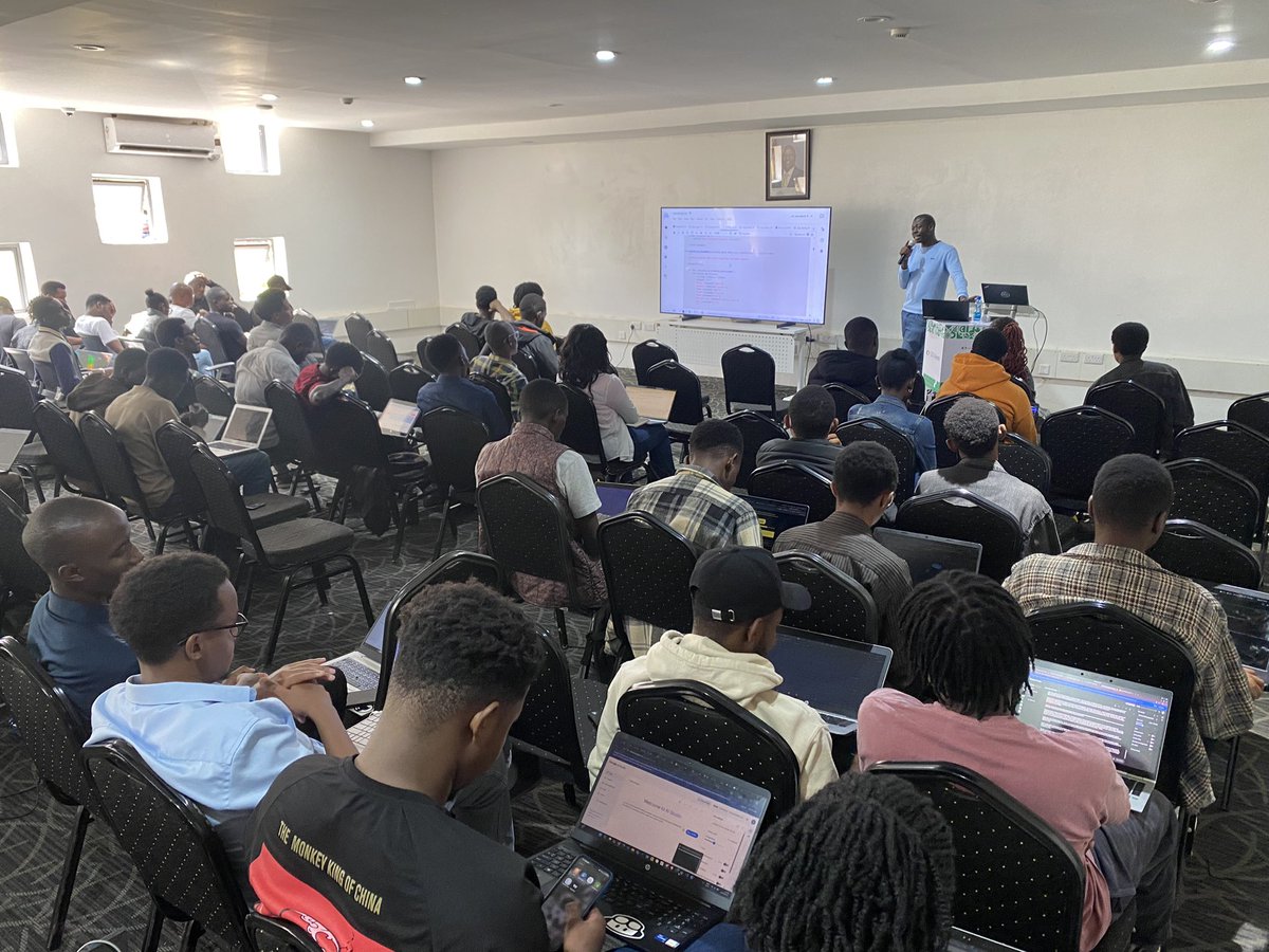 KenyaTechEvents's tweet photo. @Ngesa254 taking the developers on #GoogleAiStudio while building agents specifically on prompt engineering, literally coming up with a story book π or a Marvel poetic novel π #BuildWAi https://t.co/9Oca1C3OQ7