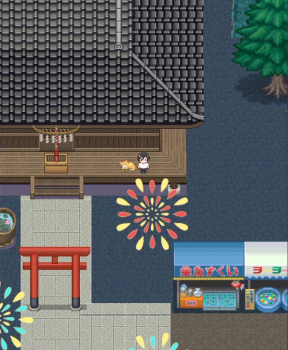 ﾈｺﾁｬﾝと花火だ〜贅沢🎇 #束隣