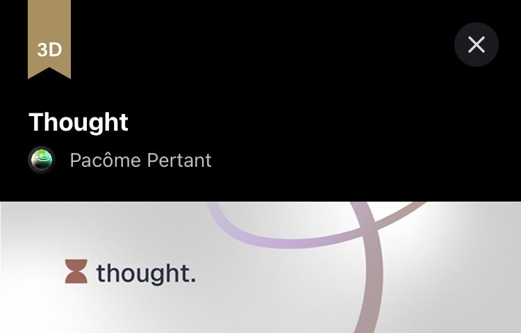 pacomepertant's tweet image. 🔥 Featured!
Thanks to the @Behance team for featuring my "Thought" project in the 3D Motion category 🙏🏻