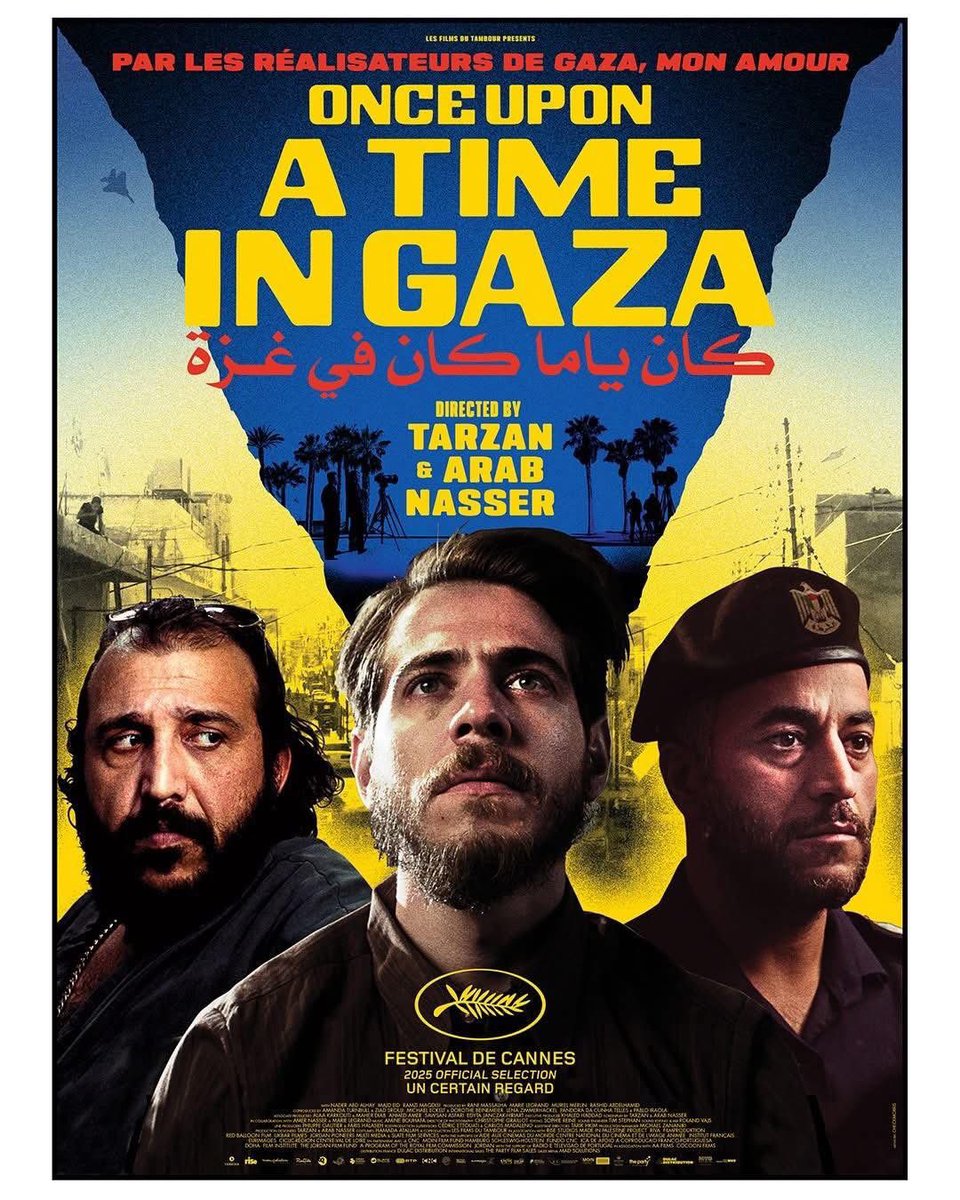 JeanMathiot's tweet photo. Les frères Arab et Tarzan Nasser remportent le prix de la mise en scène dans la catégorie « Un certain regard » du Festival de Cannes avec « Once upon a Time in Gaza ». Il y a 15 ans je me souviens de leurs débuts à @IFrancaisGaza avec la projection de leurs courts métrages… https://t.co/pqRZjQB1X6