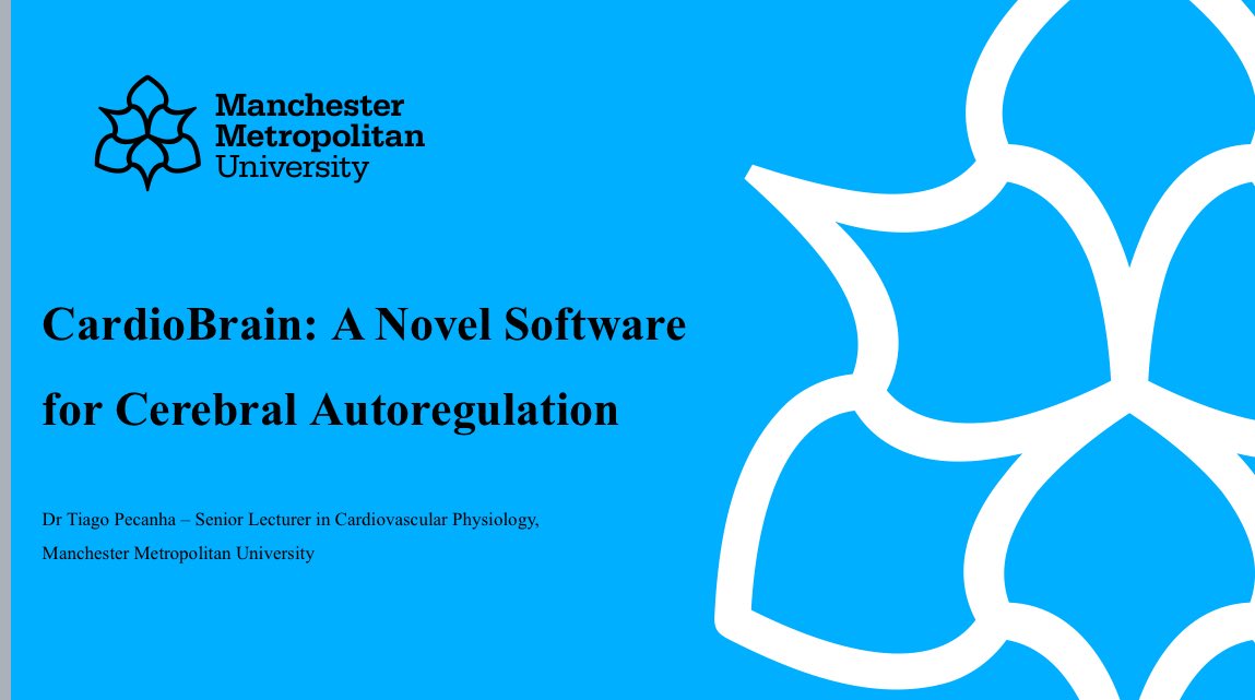 Tiago Peçanha (@tiagopecanha) on Twitter photo Presenting CardioBrain at the Cerebral Haemodynamics in Ageing and Stroke Medicine meeting <a href="/uniofleicester/">University of Leicester</a> next Tuesday!
Free software to assess dynamic cerebral autoregulation via CBFV & ABP.
Preprint: medrxiv.org/content/10.110…
Full paper coming soon!
request@cardiobrain.org Presenting CardioBrain at the Cerebral Haemodynamics in Ageing and Stroke Medicine meeting <a href="/uniofleicester/">University of Leicester</a> next Tuesday!
Free software to assess dynamic cerebral autoregulation via CBFV & ABP.
Preprint: medrxiv.org/content/10.110…
Full paper coming soon!
request@cardiobrain.org