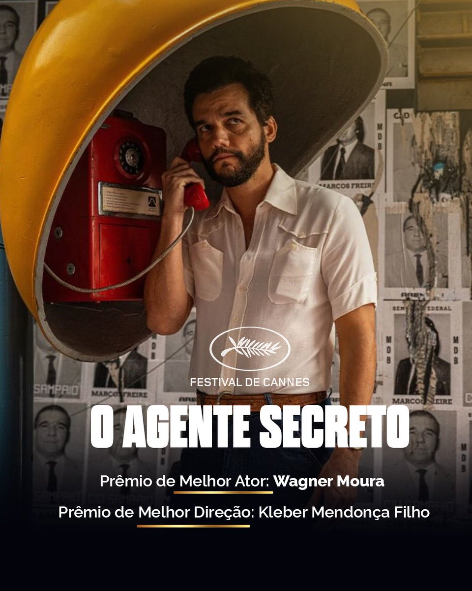 Embaixada da China no Brasil (@embaixadachina) on Twitter photo Com alegria e admiração, parabenizamos <a href="/kmendoncafilho/">Kleber Mendonça Filho</a> e Wagner Moura pelas vitórias no Festival de Cannes com O Agente Secreto. Celebramos o talento e a criatividade do cinema brasileiro, que enriquece o diálogo cultural global. Viva a arte! Com alegria e admiração, parabenizamos <a href="/kmendoncafilho/">Kleber Mendonça Filho</a> e Wagner Moura pelas vitórias no Festival de Cannes com O Agente Secreto. Celebramos o talento e a criatividade do cinema brasileiro, que enriquece o diálogo cultural global. Viva a arte!