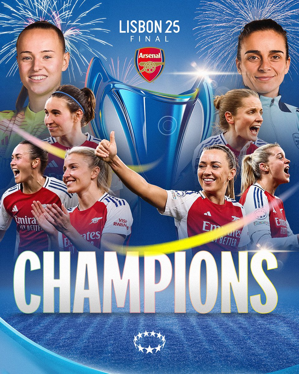 2007: Underdogs came out 1-0 Winners.
2025: Underdogs came out 1-0 Winners.
18 years apart. 

2 #UWCL FINALS = 2 X WINNERS 
#UWCL