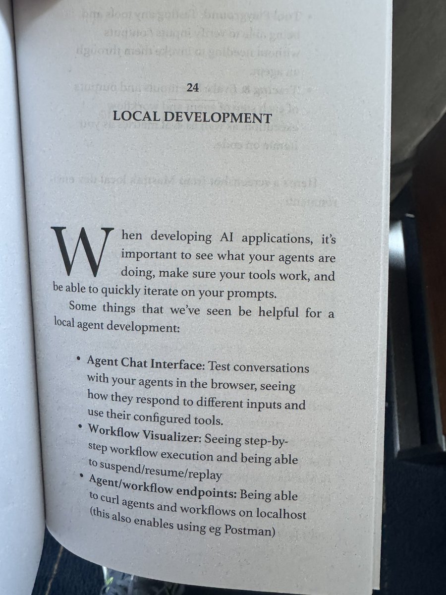 GergelyOrosz's tweet image. Got this book when I met @calcsam (formerly cofounder of Gatsby, now of @mastra_ai)
It’s a short, sweet and practical intro into building AI agents. And it’s free to download as an ebook, I’ve learned (cont’d):