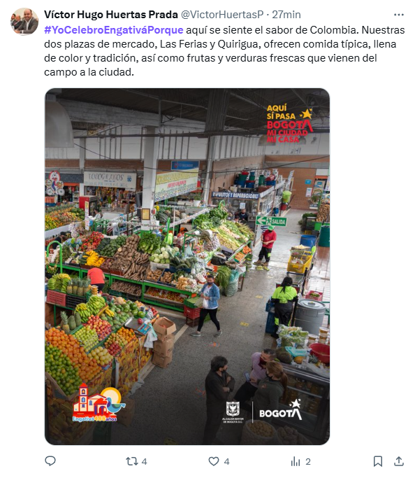 TendenciaEnX's tweet photo. «#YoCelebroEngativáPorque», celebran el cumpleaños de Engativá, la localidad 10 de Bogotá, fundada en 1537 como municipio (488 años) y en 1954 como localidad.
🎂🥳🎉 https://t.co/6JlFFAIILL