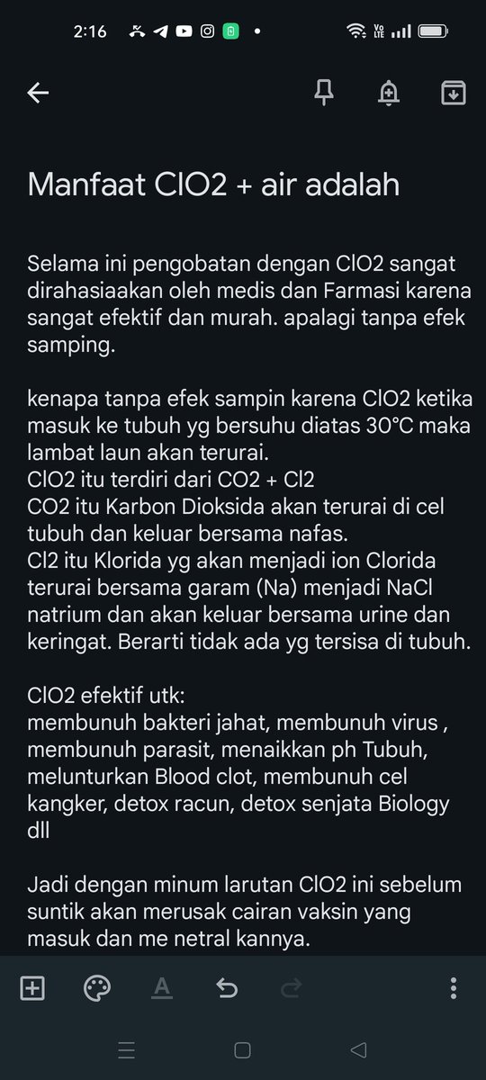 daddyyuki's tweet photo. 🚨 Lindungi diri dari vaksin 🚨

Senjata Biology yg disamarkan dengan nama vaksin akan menjadi suntik paksa dgn adanya pandemic treaty. pindah dari kota ke desa buat komunitas kampung aman swasembada. 
atau, persiapkan ClO2 (Clorine Dioxide) utk diminum sbm sesudah suntik. https://t.co/AIXp1lK8bu