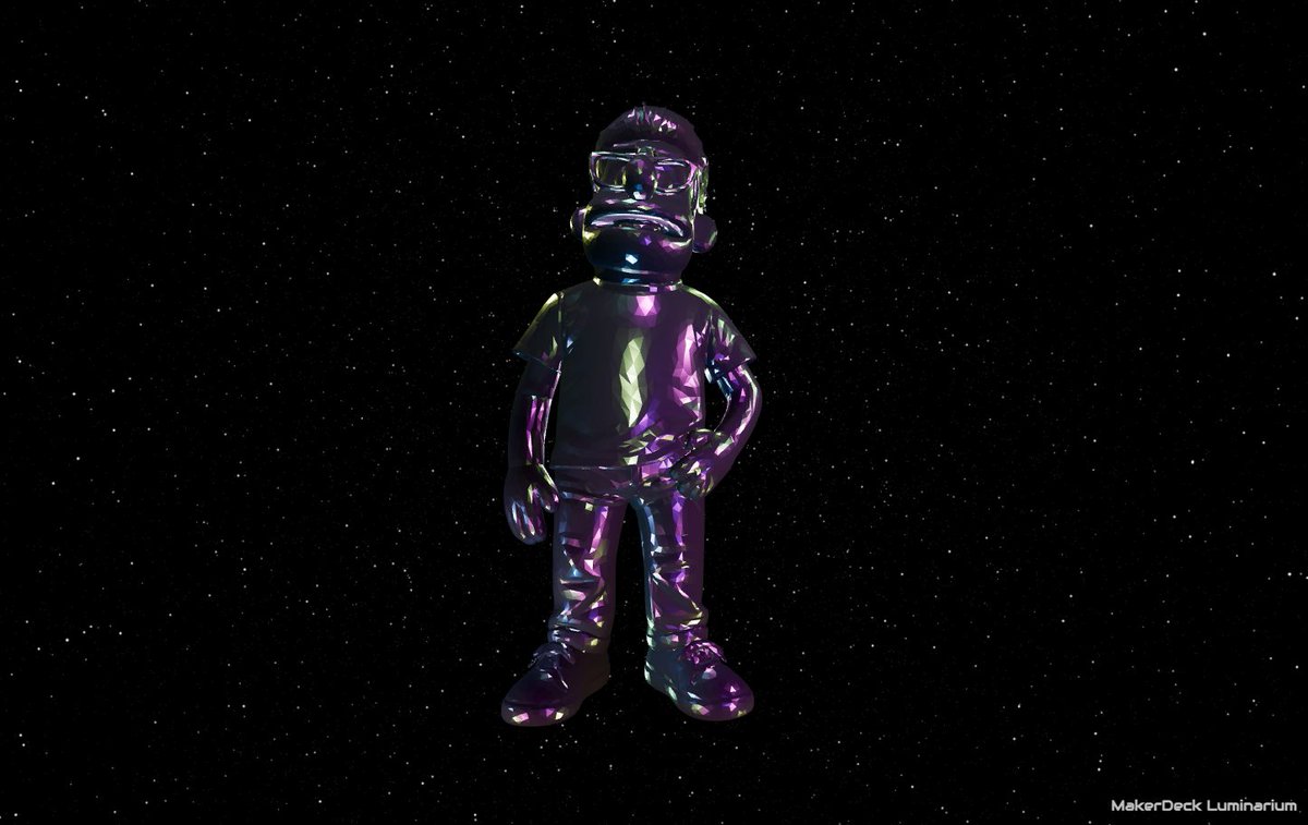 MakerDeck's tweet image. Announcing the MakerDeck STL (Space-Time Luminarium!) A web-based interactive 3D STL model viewer with highly randomized light movements, color randomization, camera panning, a twinkling starfield... and PNG export! Load any STL and... go! pirillo.com/arcade/makerde… #HotMakes