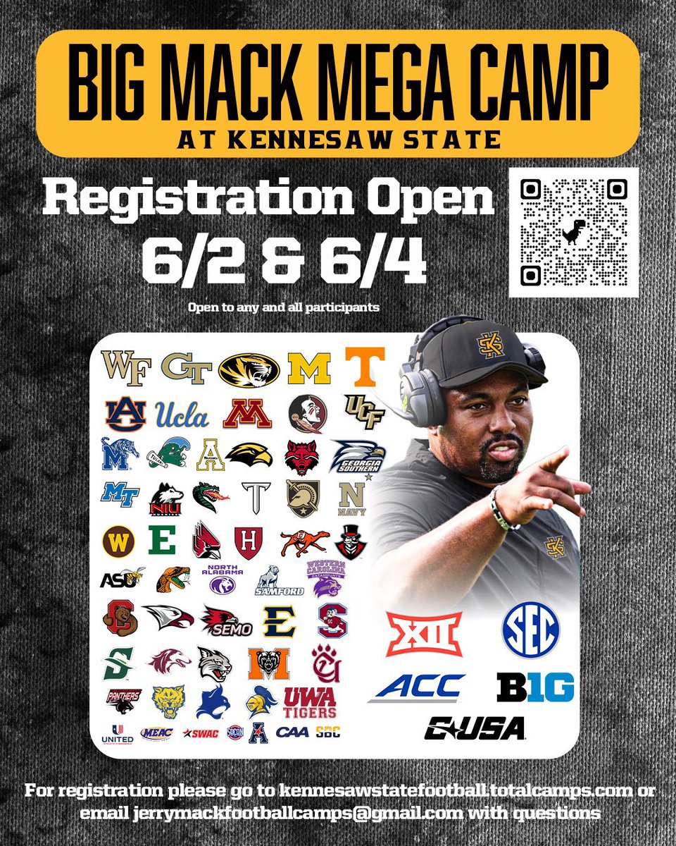 Solomon “KingSolo” Efunbajo 🇳🇬 (@thekingsoloo) on Twitter photo Will be at the Kennesaw State Big mack Mega camp June 2nd, and will also be taking an unofficial visit of the school. <a href="/eastmang6/">Granville Eastman</a> <a href="/KSUFBRecruiting/">Kennesaw State Football Recruiting</a> <a href="/OwlChatPodcast/">OCP - Kennesaw State</a> <a href="/Coach_Ander5on/">Coach Anderson</a> <a href="/CoachMack_KSU/">CoachMack_KSU</a> <a href="/ECWagnac/">Emmanuel Cazeau-Wagnac</a> Will be at the Kennesaw State Big mack Mega camp June 2nd, and will also be taking an unofficial visit of the school. <a href="/eastmang6/">Granville Eastman</a> <a href="/KSUFBRecruiting/">Kennesaw State Football Recruiting</a> <a href="/OwlChatPodcast/">OCP - Kennesaw State</a> <a href="/Coach_Ander5on/">Coach Anderson</a> <a href="/CoachMack_KSU/">CoachMack_KSU</a> <a href="/ECWagnac/">Emmanuel Cazeau-Wagnac</a>