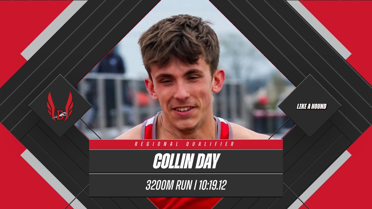 Congratulations to Collin Day for playing 4th in the 3200m run and qualifying for regionals.