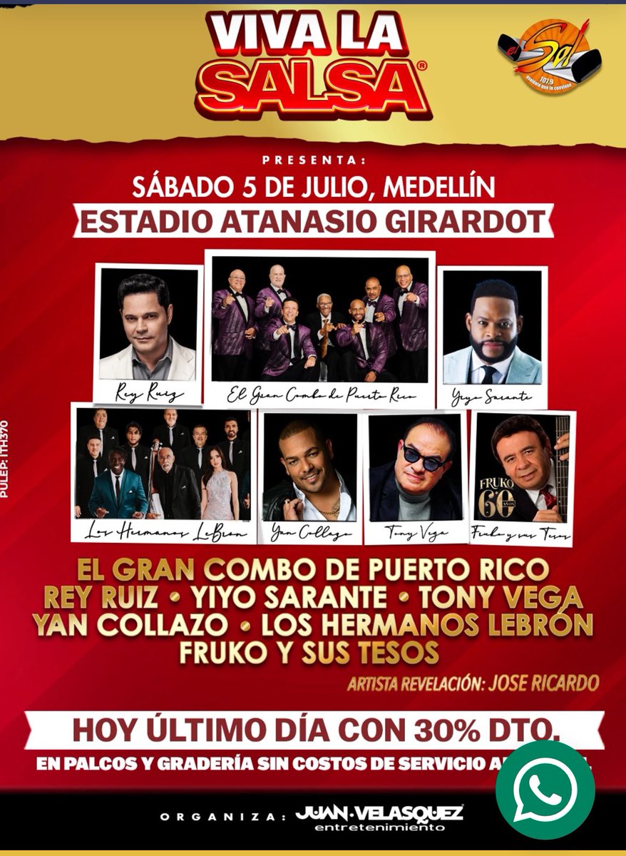 En Medellín somos tan predecibles que hacen un conciertazo de estos y no hacemos sold out 😭

Quien pa ir y aprovechar el 30% d dctoooo hoy?
