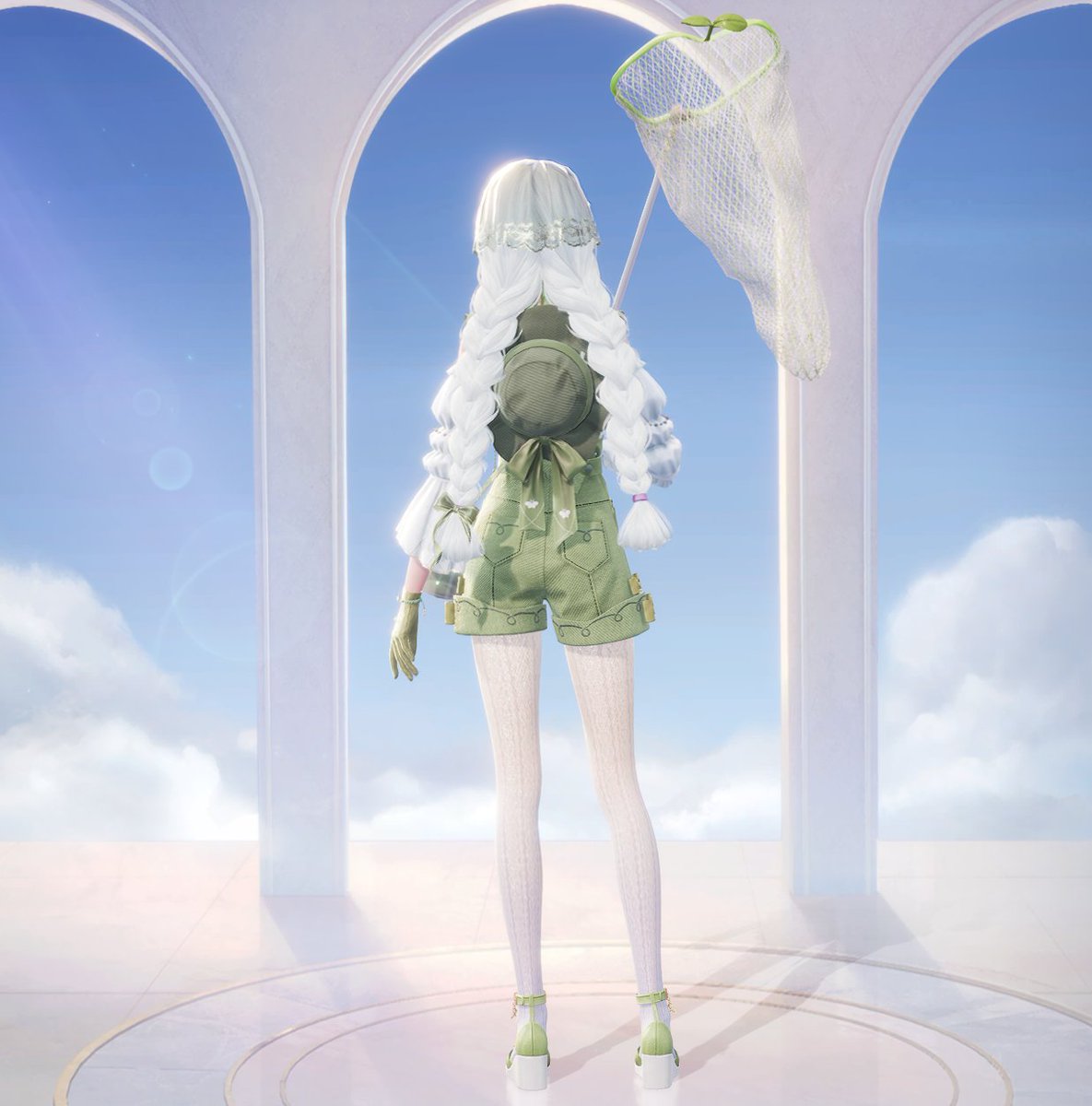 ApathinaVT's tweet photo. My bug catching outfit~ 
Infinity Nikki https://t.co/EeWL5HqzD3