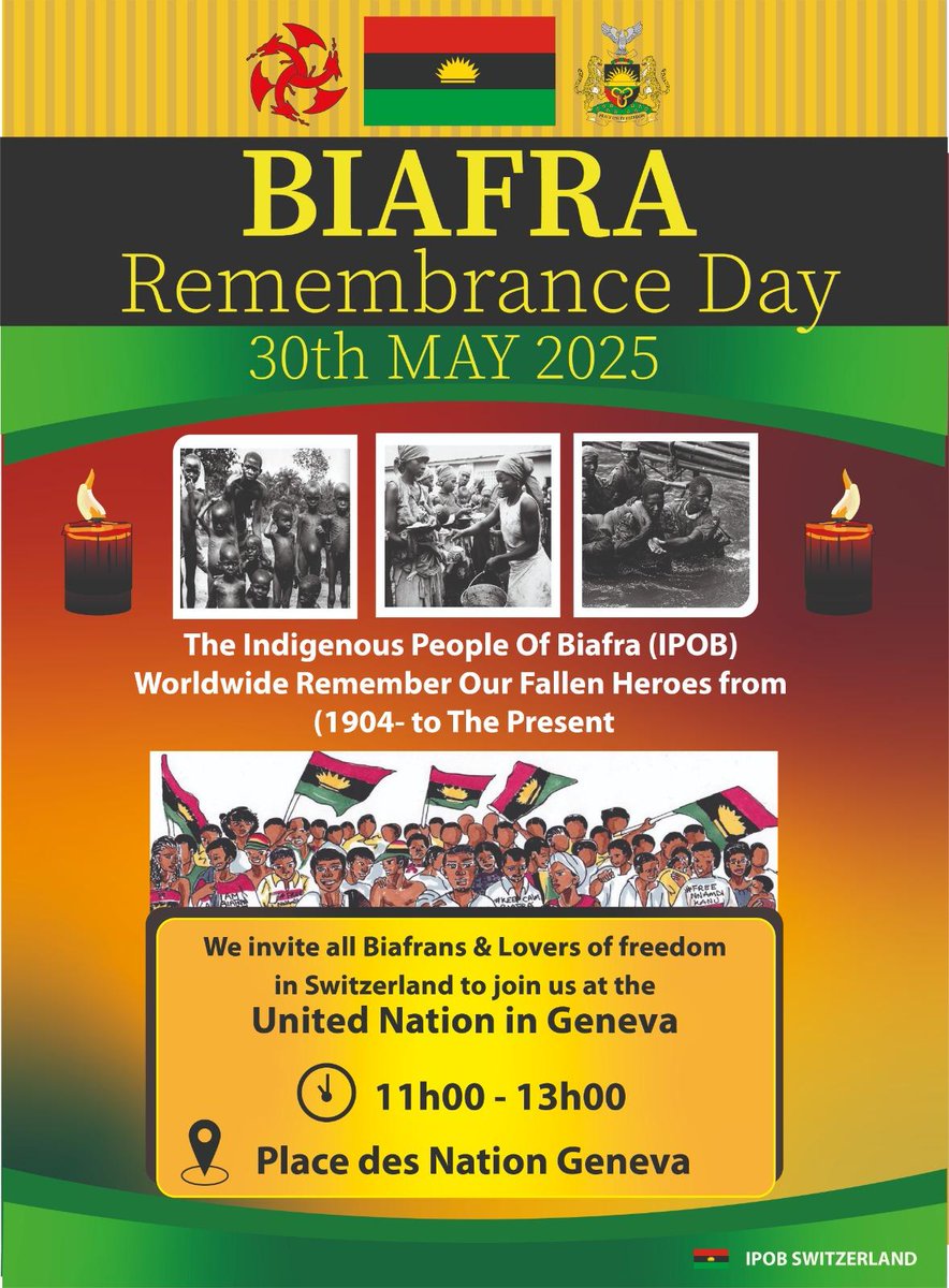 Chika Edoziem (@cedoziemm) on Twitter photo #MAY30TH
#BIAFRANHEROESDAY
#BIAFRANHEROINESDAY
#REMEMBRANCEDAY
<a href="/real_IpobDOS/">Directorate Of State (DOS)</a> <a href="/real_DOS_Press/">DOS Press Secretary</a> #MAY30TH
#BIAFRANHEROESDAY
#BIAFRANHEROINESDAY
#REMEMBRANCEDAY
<a href="/real_IpobDOS/">Directorate Of State (DOS)</a> <a href="/real_DOS_Press/">DOS Press Secretary</a>