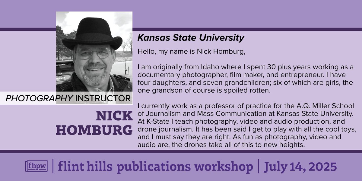 Register for FREE today: flinthillsworkshop.com