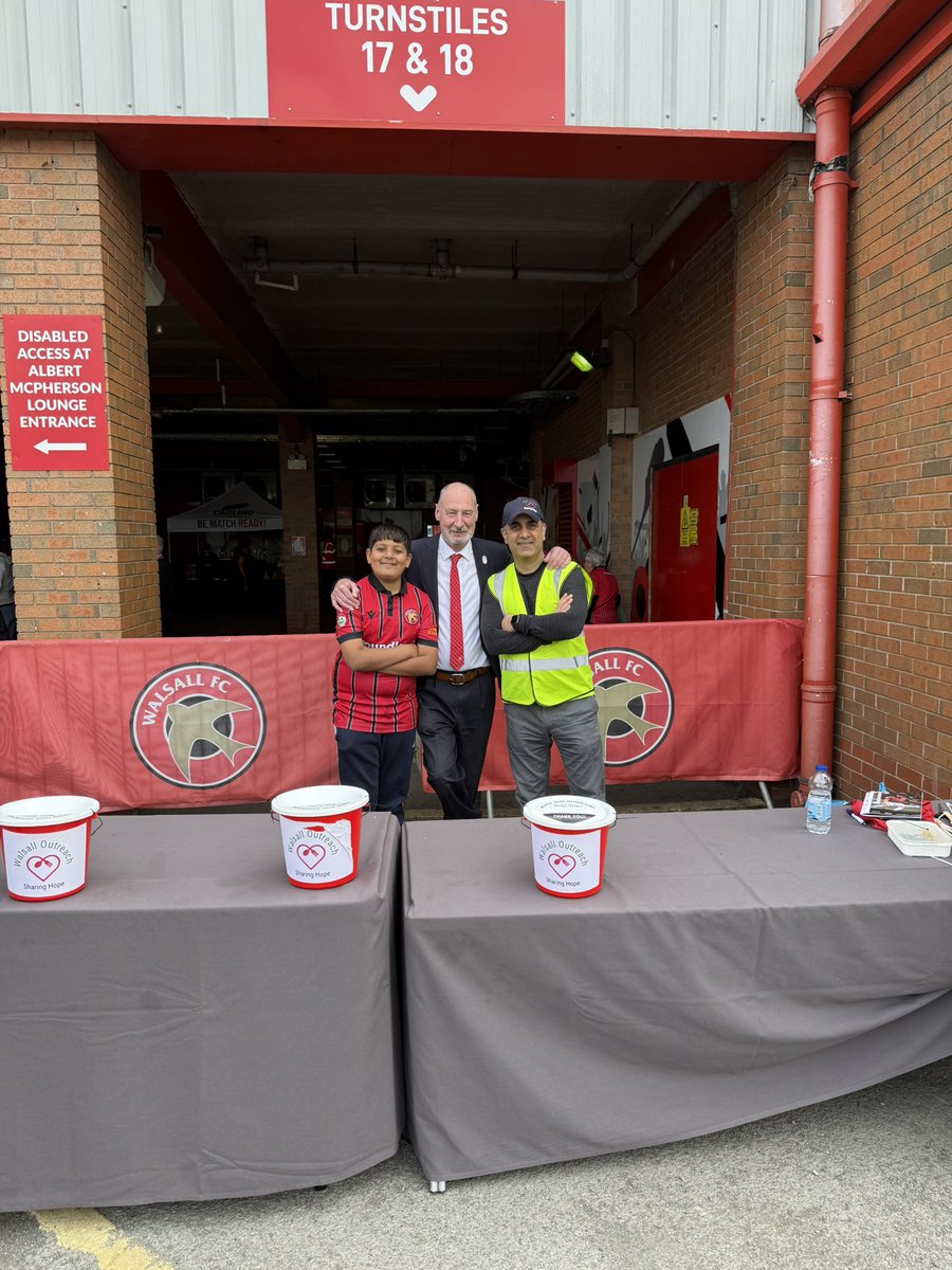 Good luck to our friends and charity partners at <a href="/WFCOfficial/">Walsall FC</a> on Monday. Youve made the town proud already and Walsall Outreach will be there on Monday rooting for you

Up the saddlers!!