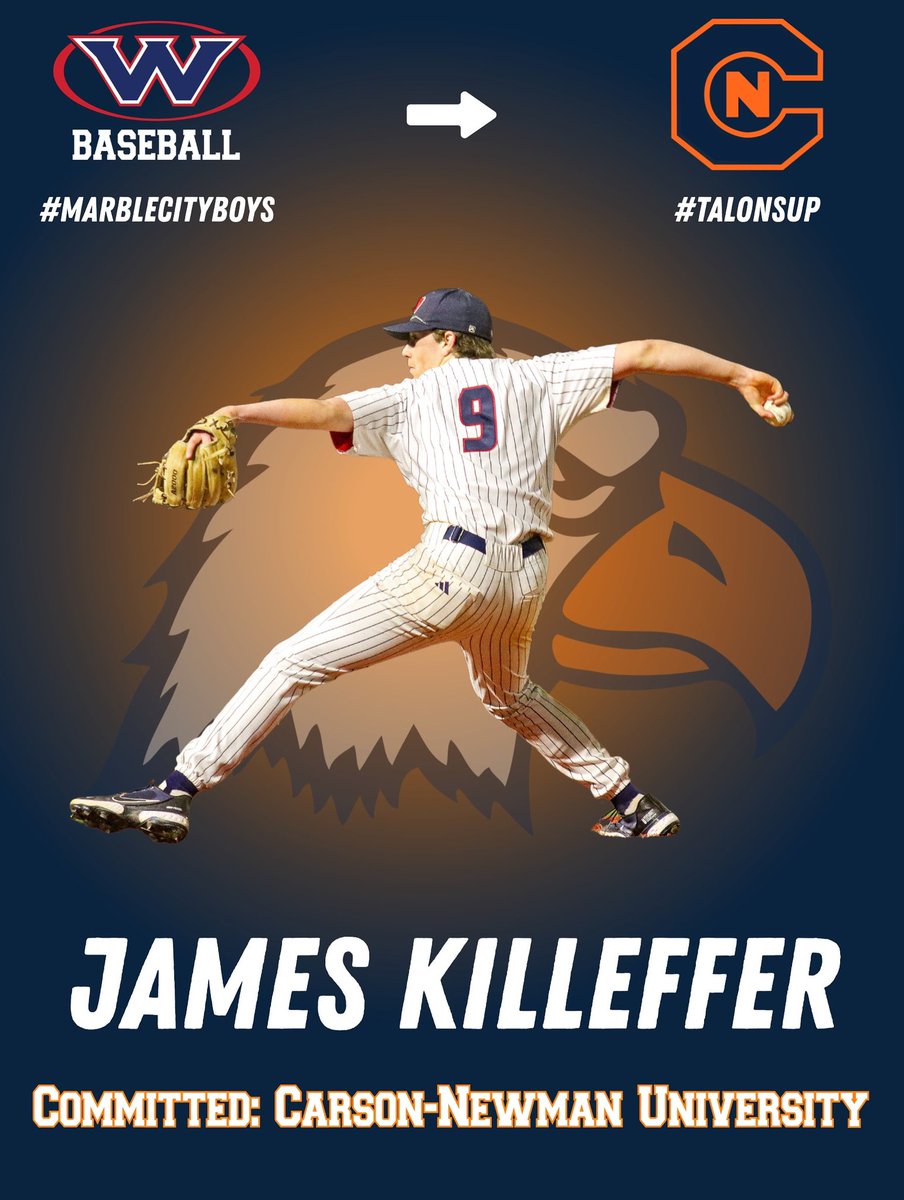 West High School Rebels Baseball (@westrebels_bsb) on Twitter photo Next stop: Mossy Creek!
Congratulations to ‘25 James Killeffer, who has committed to further his baseball and academic career at Carson-Newman University!
<a href="/JamesKilleffer9/">James Killeffer</a>
#MarbleCityBoys #TalonsUp #RebsBSB🔵🔴⚾️ Next stop: Mossy Creek!
Congratulations to ‘25 James Killeffer, who has committed to further his baseball and academic career at Carson-Newman University!
<a href="/JamesKilleffer9/">James Killeffer</a>
#MarbleCityBoys #TalonsUp #RebsBSB🔵🔴⚾️