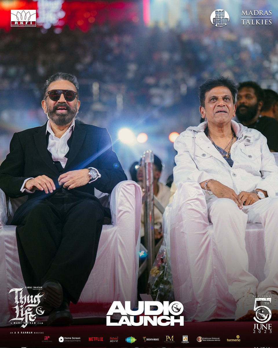 Madras Talkies (@madrastalkies_) on Twitter photo Bound by Respect, Driven by Excellence
#ThuglifeAudioLaunch
#ThuglifeFromJune5 #KamalHaasan #SilambarasanTR
A #ManiRatnam Film
An <a href="/arrahman/">A.R.Rahman</a> Musical
<a href="/ikamalhaasan/">Kamal Haasan</a> <a href="/SilambarasanTR_/">Silambarasan TR</a> #Mahendran <a href="/bagapath/">Siva Ananth</a> <a href="/trishtrashers/">Trish</a> <a href="/AishuL_/">Aishu__</a> <a href="/AshokSelvan/">Ashok Selvan</a> <a href="/abhiramiact/">Abhirami</a> <a href="/C_I_N_E_M_A_A/">joju george</a> #Nasser Bound by Respect, Driven by Excellence
#ThuglifeAudioLaunch
#ThuglifeFromJune5 #KamalHaasan #SilambarasanTR
A #ManiRatnam Film
An <a href="/arrahman/">A.R.Rahman</a> Musical
<a href="/ikamalhaasan/">Kamal Haasan</a> <a href="/SilambarasanTR_/">Silambarasan TR</a> #Mahendran <a href="/bagapath/">Siva Ananth</a> <a href="/trishtrashers/">Trish</a> <a href="/AishuL_/">Aishu__</a> <a href="/AshokSelvan/">Ashok Selvan</a> <a href="/abhiramiact/">Abhirami</a> <a href="/C_I_N_E_M_A_A/">joju george</a> #Nasser