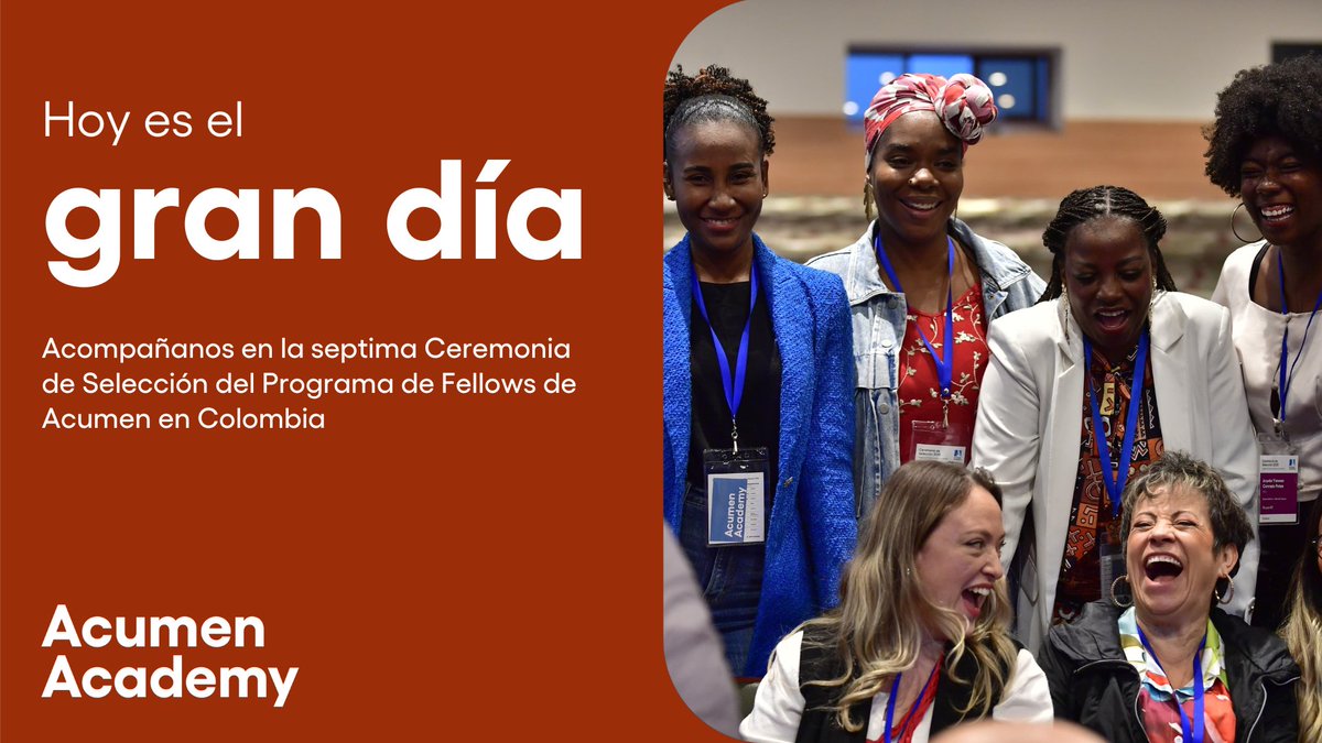 AcumenAcademy (@acumenacademy) on Twitter photo 🎉 ¡El momento ha llegado! 🎉
Desde @unisallecol damos inicio a la Ceremonia de Selección del Programa de Fellows de Acumen en Colombia 🇨🇴
48 personas con un #LiderazgoDiferente, reunidas con la misión de promover la dignidad humana y hacer historia juntas 💫 🎉 ¡El momento ha llegado! 🎉
Desde @unisallecol damos inicio a la Ceremonia de Selección del Programa de Fellows de Acumen en Colombia 🇨🇴
48 personas con un #LiderazgoDiferente, reunidas con la misión de promover la dignidad humana y hacer historia juntas 💫