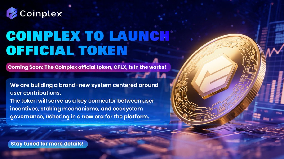 Coinplex to Launch Official Token

Coming Soon: The Coinplex official token, CPLX, is in the works!