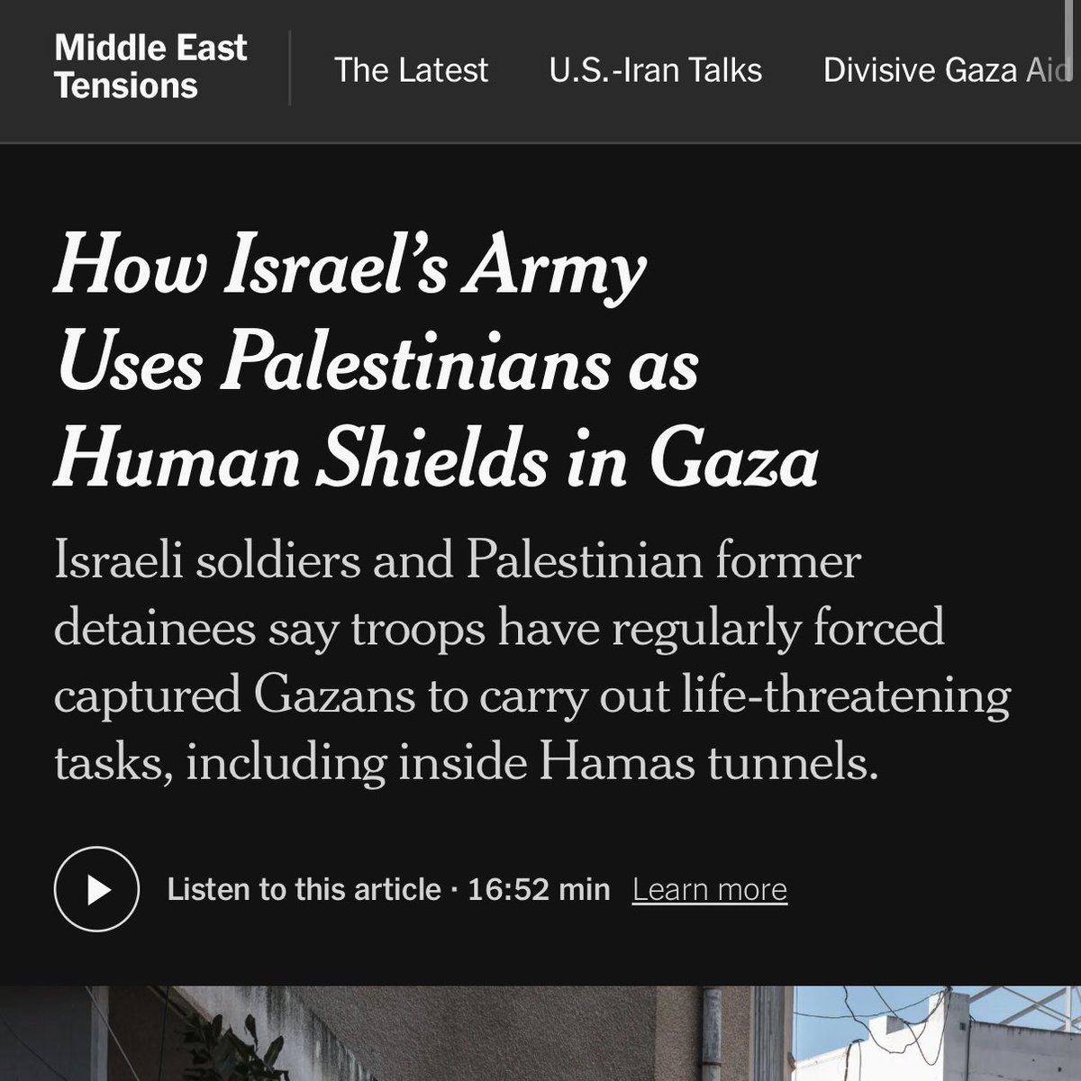 As ever, this is not a secret shame that enterprising journalists have uncovered. The IDF very vocally admits this is a standard part of their ROE. It’s in their manuals. These articles are from a year ago.