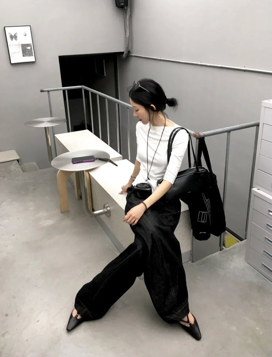 _sami3_2's tweet image. 긴팔도 싫고 반팔도 싫을 때 

#룩북