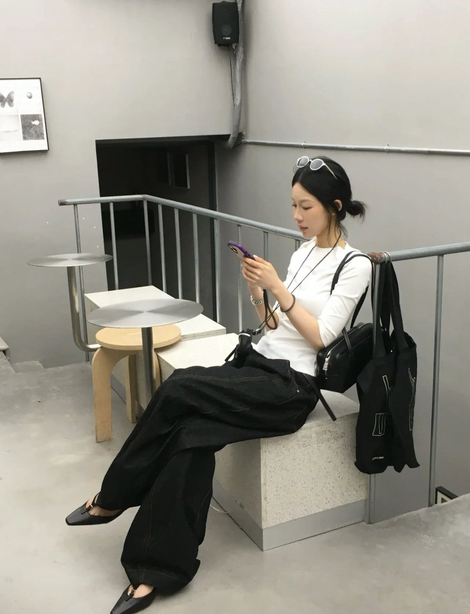_sami3_2's tweet image. 긴팔도 싫고 반팔도 싫을 때 

#룩북