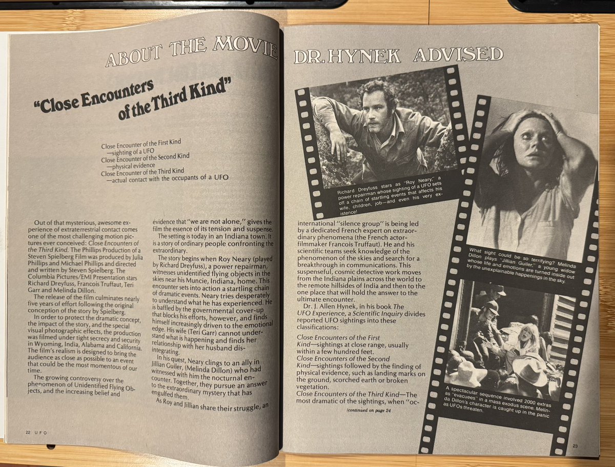 OurCE3K's tweet image. It’s an old magazine, but it’s new to me! #closeencountersofthethirdkind #closeencounters #ce3k #stevenspielberg #joealves