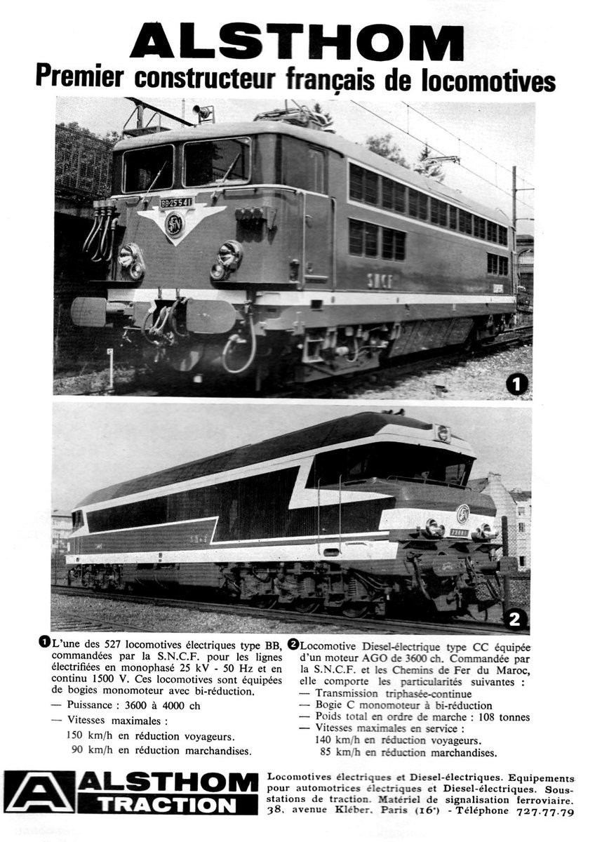 SNCF Alsthom 1er constructeur francais de locomotives...celle du haut affiche 1 longévité exceptionnelle. La maitrise de la Tres Grande Vitesse, on retient ''GEC-Alsthom'' mais la technologie vient principalement d'Alsthom, alors nationalisée et largement subventionnée auparavant