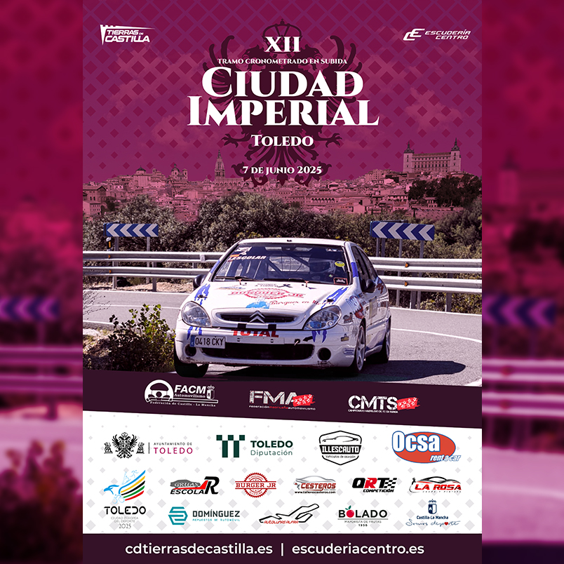 ¡Os presentamos nuestra primera prueba sobre asfalto, el XII TC Subida Ciudad Imperial - Toledo!

Puedes encontrar toda la información e inscripción en nuestra web y en la web de Tierras de Castilla:

cdtierrasdecastilla.es