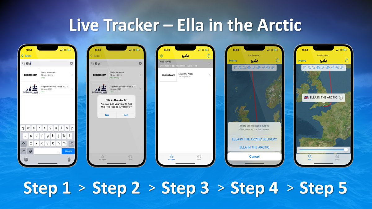 Troels Christensen (@tc_thrane) on Twitter photo How to track #EllaInTheArctic โต on your iPhone/iPad:
1) Go to the App store. Search for โYB Racesโ. Install and Open.
2) Add new race. Search for โEllaโ.
3) Tap to open.
4) Choose โElla in the #Arctic Deliveryโ.
5) Pinch to zoom.
#Sailing
The story ๐ ellainthearctic.co.uk/news/british-wโฆ How to track #EllaInTheArctic โต on your iPhone/iPad:
1) Go to the App store. Search for โYB Racesโ. Install and Open.
2) Add new race. Search for โEllaโ.
3) Tap to open.
4) Choose โElla in the #Arctic Deliveryโ.
5) Pinch to zoom.
#Sailing
The story ๐ ellainthearctic.co.uk/news/british-wโฆ