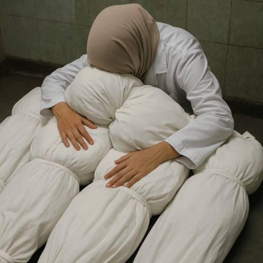 كل الكلام في حضرة الألم مُبتذل انه يوصف الحزن والقهر اللى فى قلبها!
اللّٰهُمَّ اربط على قلب الطبية آلاء النجار وثبت عليها عقلها ودينها وتقبل منها.