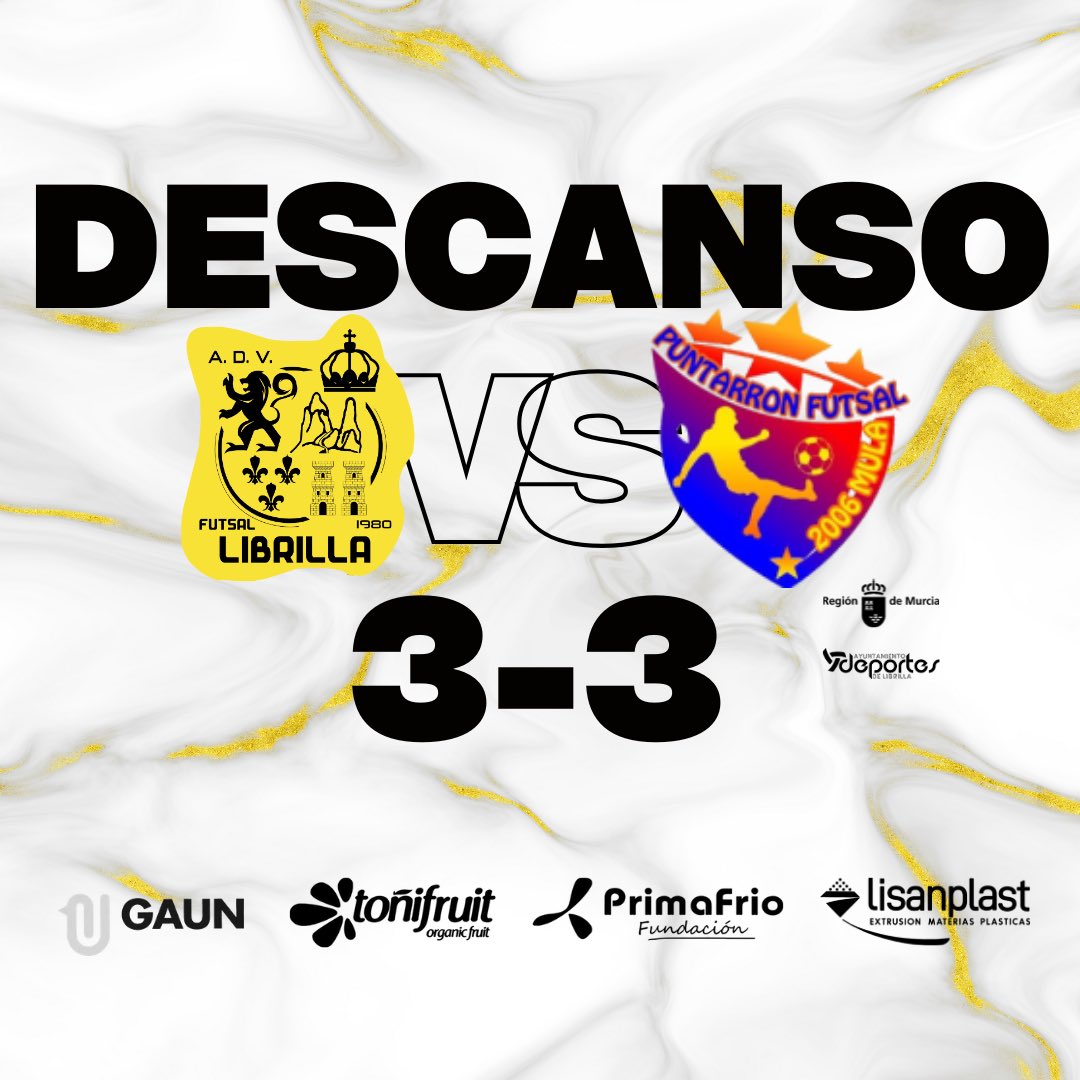 🔛 20’ | 3-3 | ¡Igualdad al descanso en Librilla!

#SomosLibrilla 💛 #EternamenteCati