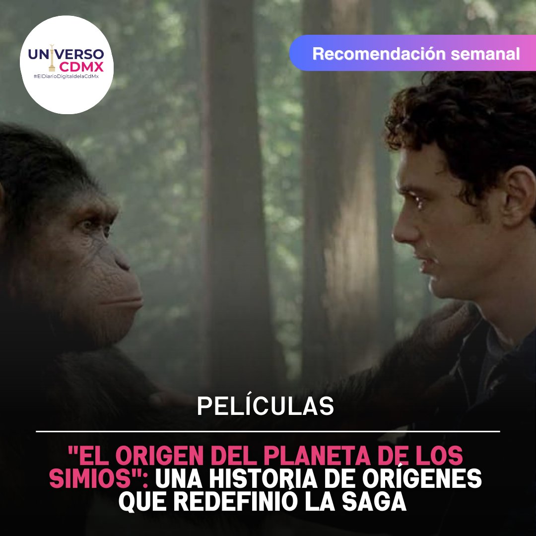 "El origen del Planeta de los Simios" 🐵 es una historia de orígenes 🌟 emocionante. 
No te la puedes perder 🎥: tinyurl.com/2jd4veaa 🌍