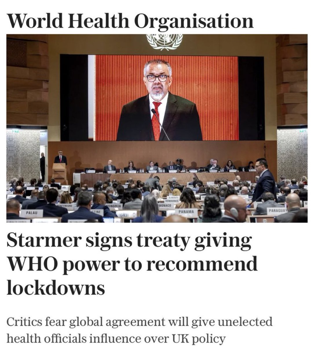 Keir Starmer has signed the World Health Organisation (WHO) pandemic treaty.

No one in the UK voted for this. Voters didn’t. Parliament didn’t. 
It’s an affront to democracy.