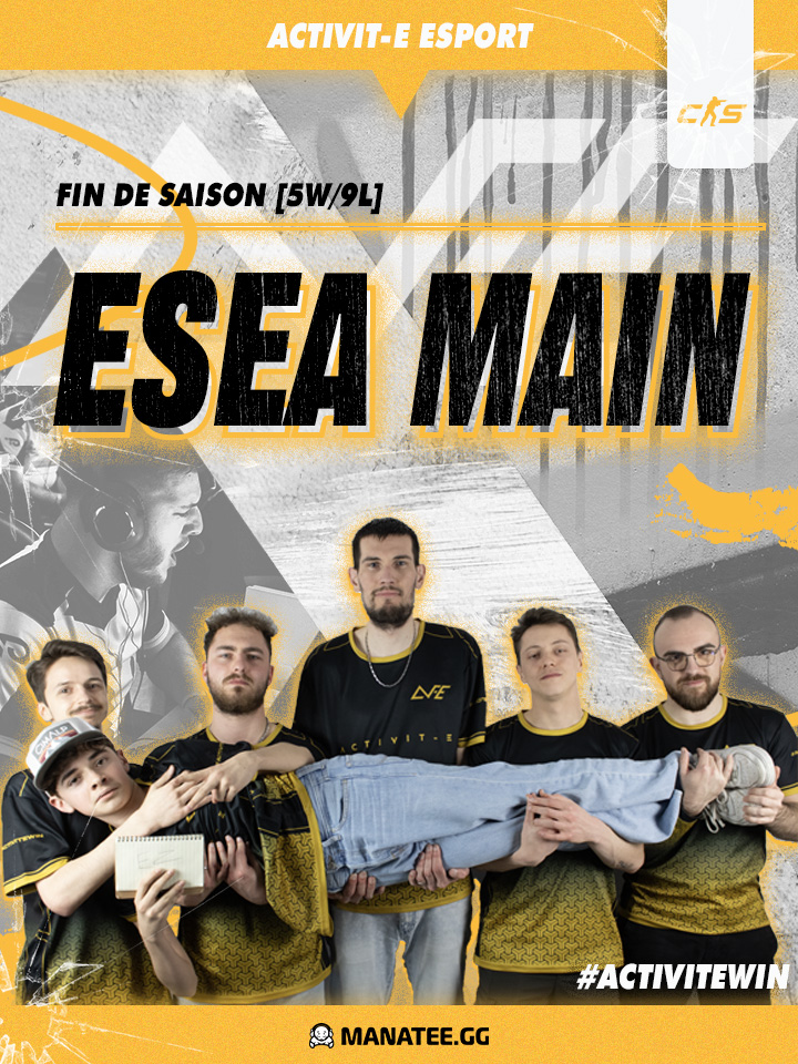 ACTIVIT-E (@esportactivite) on Twitter photo 💣#CS2 | S53 <a href="/ESEA/">ESEA League</a> MAIN
🎬Clap de fin…
Cet après-midi, nos joueurs ont disputé leur dernier match de la saison. Une rencontre difficile, à l’image d’une année qui n’aura pas été de tout repos.
La saison s’achève, laissant un goût amer. L’objectif fixé en début d’année n’a 💣#CS2 | S53 <a href="/ESEA/">ESEA League</a> MAIN
🎬Clap de fin…
Cet après-midi, nos joueurs ont disputé leur dernier match de la saison. Une rencontre difficile, à l’image d’une année qui n’aura pas été de tout repos.
La saison s’achève, laissant un goût amer. L’objectif fixé en début d’année n’a