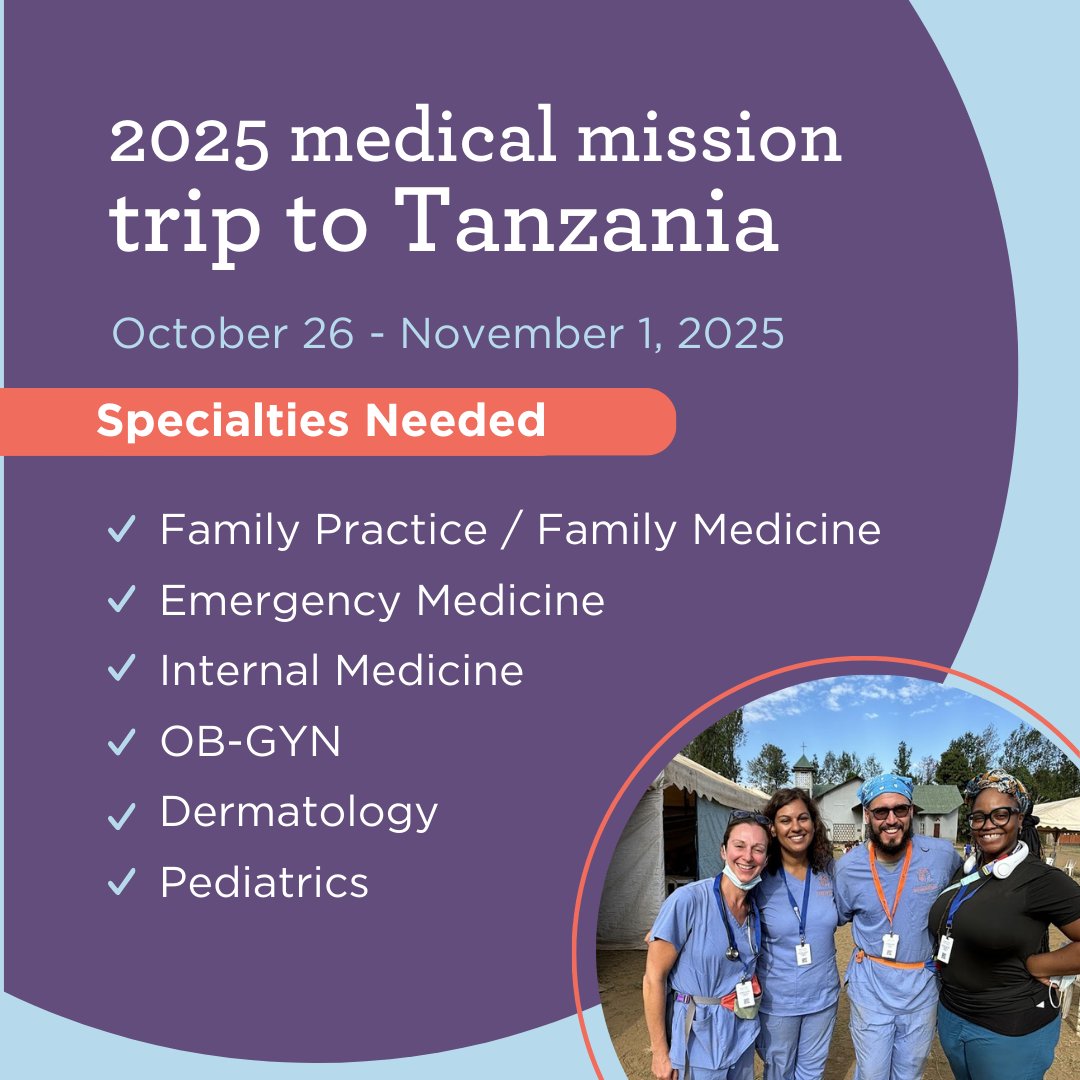 Ready to make a positive impact globally? ❤️ This October, head to Tanzania on a medical mission trip with the Making A Difference Foundation.

Apply before June 6th: ow.ly/J1Us50VWzt2

#medicalmissiontrip #medicalmission #physician #doctors