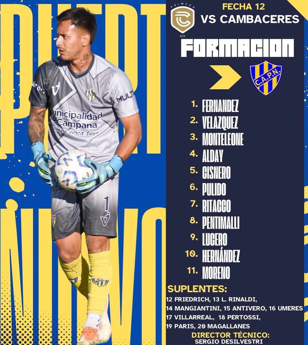 Todo listo!!!

ALINEACIÓN CONFIRMADA!!!

Ya se vieneeee…. 

PUERTO NUEVO vs CAMBACERES

⚓️🇺🇦
