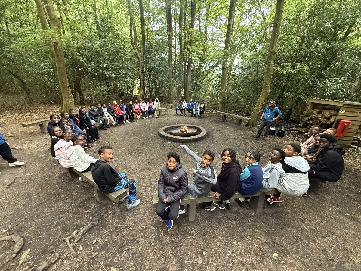 After their first full day at PGL, year 6 are ready to enjoy their evening activity….campfire!