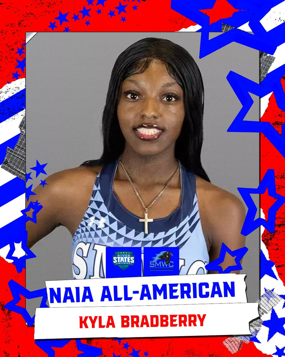 River States Conference (@riverstatesconf) on Twitter photo The RSC congratulates our All-Americans from the NAIA Track Championships!
<a href="/IUKAthletics/">IU Kokomo Athletics</a>' Sydney Duncan won the title in shot put, and added a silver in discus!
@RioRedStorm's Grace Forrest took 3rd in the race walk, while <a href="/SMWCAthletics/">ππππ πππ‘π₯πππ’ππ¬</a>' Kyla Bradberry placed 4th in the 200! The RSC congratulates our All-Americans from the NAIA Track Championships!
<a href="/IUKAthletics/">IU Kokomo Athletics</a>' Sydney Duncan won the title in shot put, and added a silver in discus!
@RioRedStorm's Grace Forrest took 3rd in the race walk, while <a href="/SMWCAthletics/">ππππ πππ‘π₯πππ’ππ¬</a>' Kyla Bradberry placed 4th in the 200!