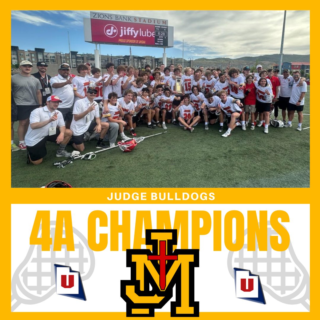 🎉 Championship secured!
Judge Memorial took care of business in the 4A boys lacrosse final, capturing the state title with a dominant performance. Congrats to the Bulldogs on finishing strong and bringing it home! 🥍🏆