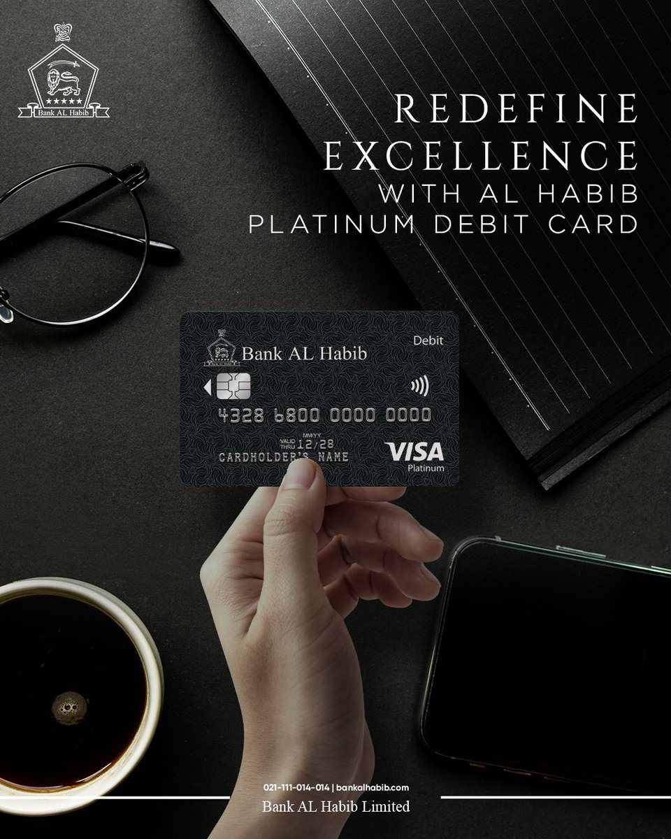 Your life should be filled with unforgettable experiences. 

With your AL Habib Platinum Debit Card, make life experiences unforgettable.

For any queries, simply inbox us or visit our website bankalhabib.com/alhabib-visa-p…

You can also call us on (021) 111-014-014