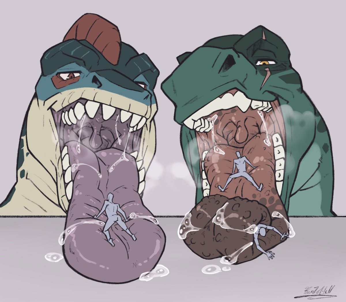 Alex Faust🔞 COMS CLOSED (@faustohell) on Twitter photo CW: maws
Some fun between two big dinos. Commission from <a href="/Rikanmaz/">Rouen Megaplex24</a> and <a href="/NevixRaptor/">NevixTriceratops</a> CW: maws
Some fun between two big dinos. Commission from <a href="/Rikanmaz/">Rouen Megaplex24</a> and <a href="/NevixRaptor/">NevixTriceratops</a>
