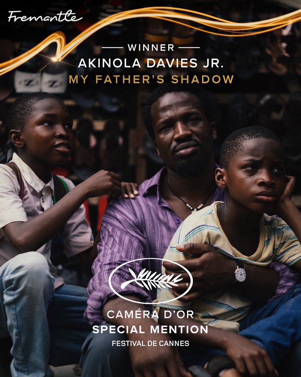 Akinola Davies Jr.'s debut feature MY FATHER'S SHADOW receives the Caméra d’Or Special Mention at the 78th Cannes Film Festival! ✨
 
MY FATHER'S SHADOW is the first Nigerian film in Official Selection in the festival’s history.
 
To Akinola, our colleagues at Element Pictures,